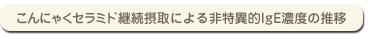 こんにゃくセラミド継続摂取による非特異的IgE濃度の推移
